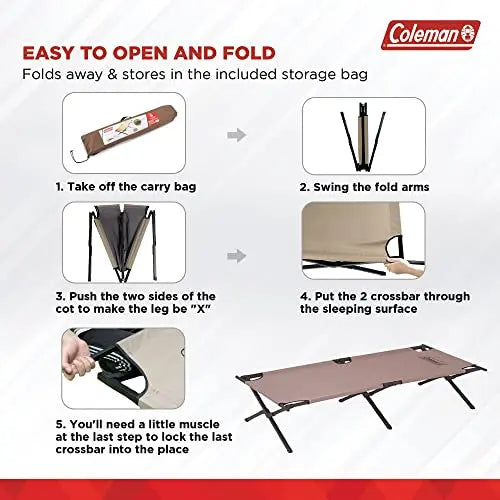 Coleman 765353 Trailhead II Military Style Camping Cot - 💙 Blu Rose's Garden LLC 💙