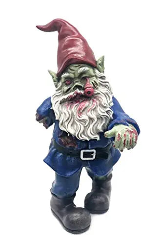 FICITI Zombie Gnome Evil Gnome Scary Gnome Walking Dead Gnome Gnombia Garden Statue, Halloween Decoration - 10 inches - 💙 Blu Rose's Garden LLC 💙