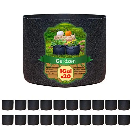 Gardzen 20-Pack 1 Gallon Nonwoven Grow Bags, Aeration Fabric Pots - 💙 Blu Rose's Garden LLC 💙