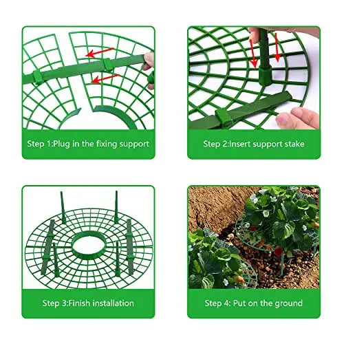 Iceyyyy 10 Pack Strawberry Plant Support Strawberry Growing Racks/ Frame (10, A) - 💙 Blu Rose's Garden LLC 💙