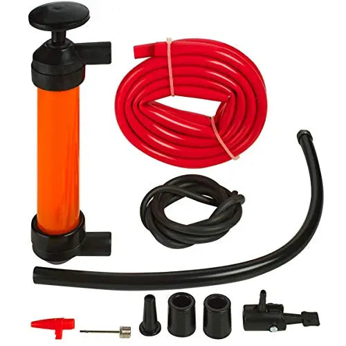 Katzco Liquid Transfer, Siphon Hand Pump - 2 Hoses, 50 x .5 Inches - for Gas, Oil, Air, Chemical Insecticides, and Other Fluids - 💙 Blu Rose's Garden LLC 💙