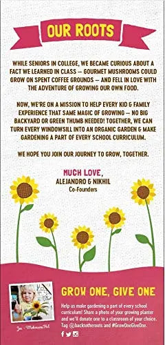 Back to the Roots Sunflower Organic Windowsill Planter Kit - Grows Year Round, Includes Everything Needed for Planting - 💙 Blu Rose's Garden LLC 💙