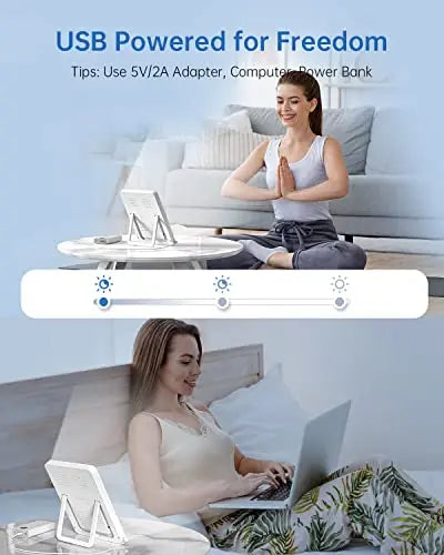 SUXIO Light Therapy Lamp - 10000 Lux Therapy Light, 3 Timer & Mode Happy Lamp, Touch Control Daylight Lamp with Memory Function, Portable Light Therapy Box for Home/Office Use Lift Mood - 💙 Blu Rose's Garden LLC 💙