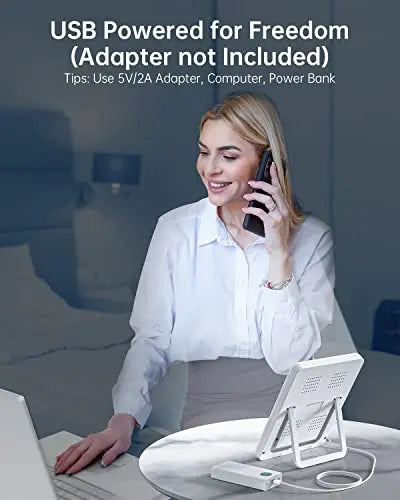 SUXIO Light Therapy Lamp - 10000 Lux Therapy Light, 3 Timer & Mode Happy Lamp, Touch Control Daylight Lamp with Memory Function, Portable Light Therapy Box for Home/Office Use Lift Mood - 💙 Blu Rose's Garden LLC 💙