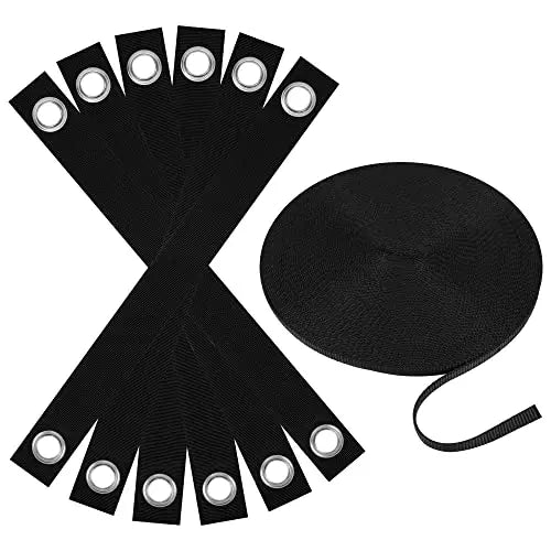Shitailu Professional Tree Stake Kits for 2 Trees- 6pcs 15.7 Inch Tree Straps + 65.6 Feet Strong Rope for Plant Fix Straight Healthy Growth, Black - 💙 Blu Rose's Garden LLC 💙
