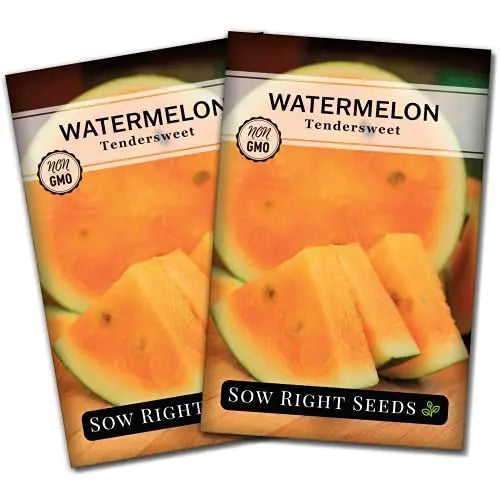 Sow Right Seeds - Tendersweet Watermelon Seeds for Planting - Non-GMO Heirloom Seeds to Plant a Home Vegetable Garden (2) - 💙 Blu Rose's Garden LLC 💙